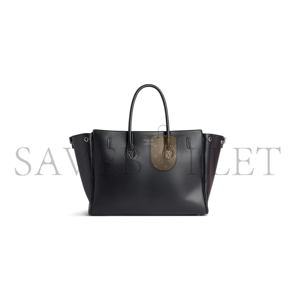 BALENCIAGA WOMEN'S BEL AIR SMALL CARRY ALL BAG IN BLACK 8125452ABAW1000 (29.5*20.3*11.9cm)